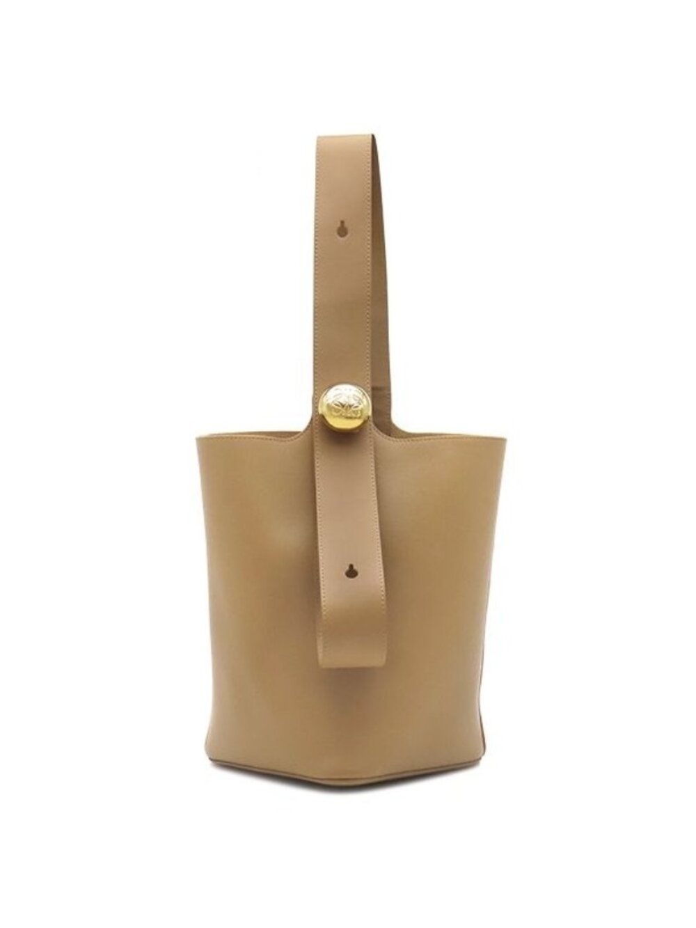 Loewe Shoulder Bag Peple Medium Calfskin Oak Gold One Handle Aanbbbwx 01